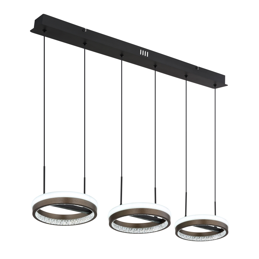 Globo - Candeeiro suspenso LED LED/40W/230V 3000/4000/6000K castanho