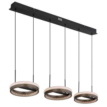 Globo - Candeeiro suspenso LED LED/40W/230V 3000/4000/6000K castanho