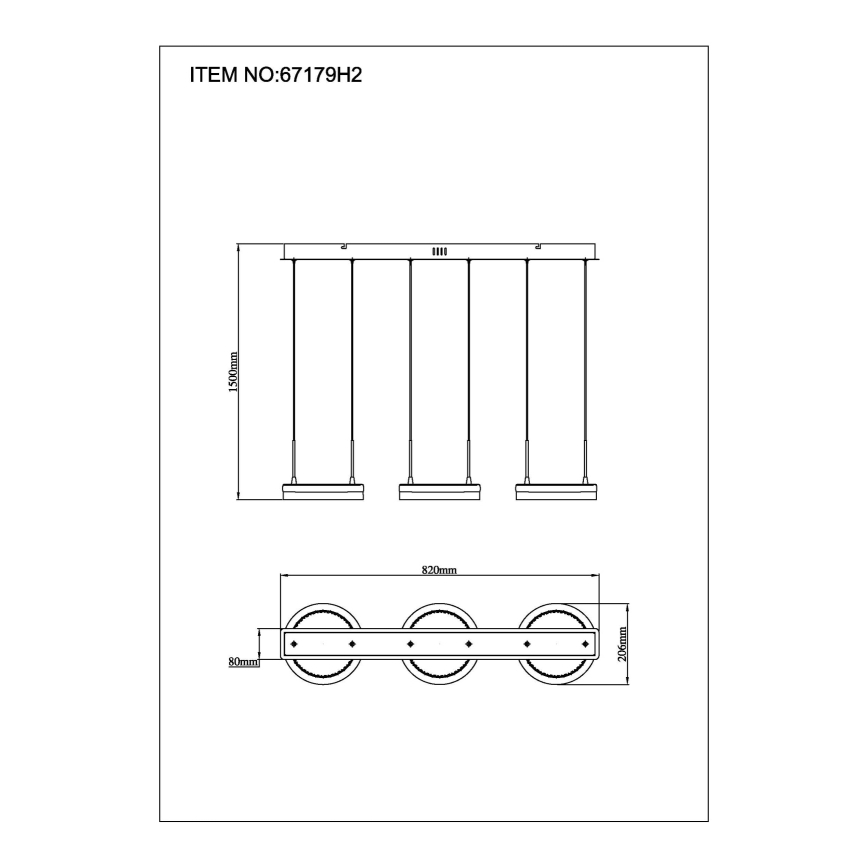 Globo - Candeeiro suspenso LED LED/40W/230V 3000/4000/6000K castanho