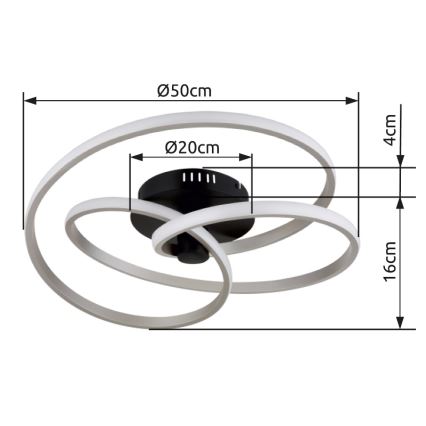 Globo - Candeeiro  integrado LED LED/40W/230V 3000K cromado mate/preto