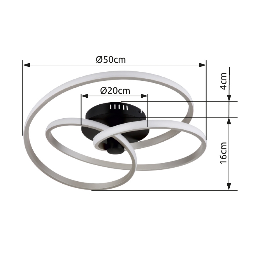 Globo - Candeeiro  integrado LED LED/40W/230V 3000K cromado mate/preto