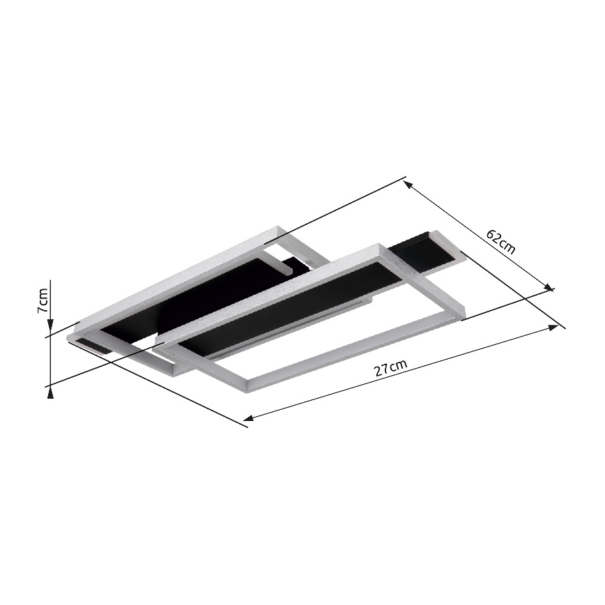 Globo - Iluminação de teto LED LED/40W/230V 62x27 cm cromado mate/preto