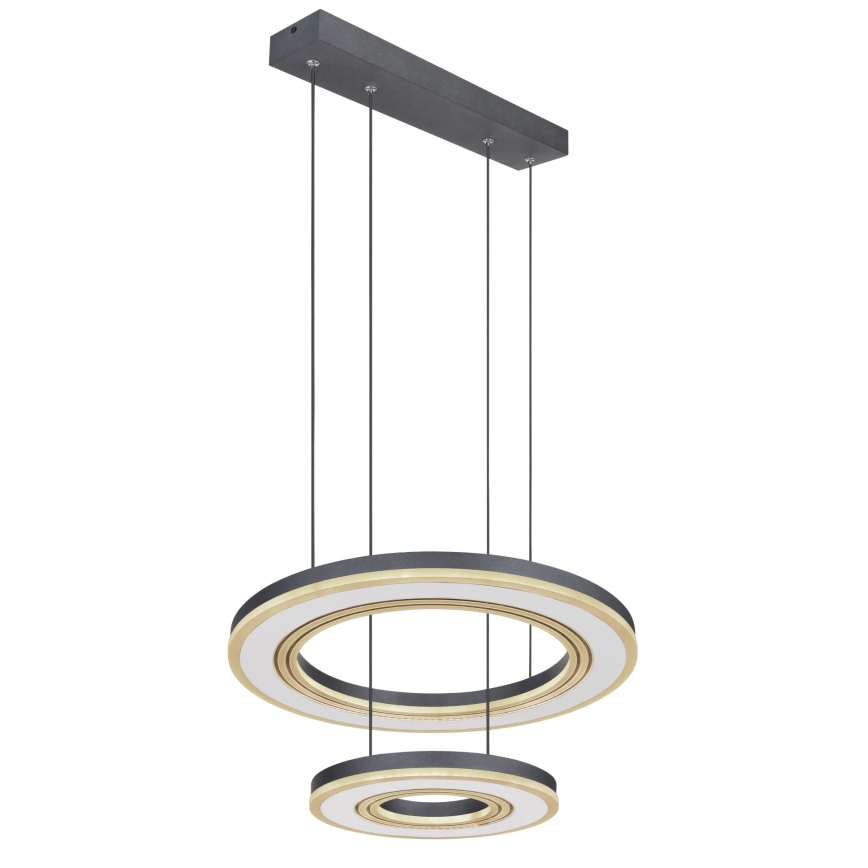 Globo - Candeeiro suspenso LED com regulação LED/50W/230V 2700-6000K diâmetro 50 cm preto + comando