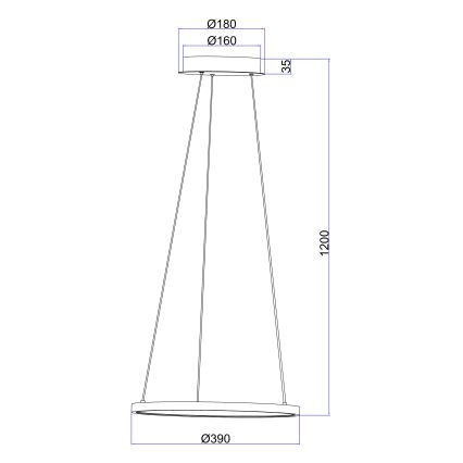 Globo - Candelabro suspenso LED LED/19W/230V