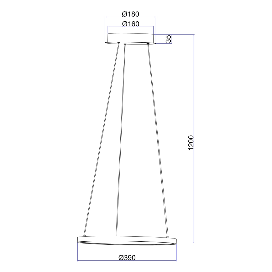 Globo - Candelabro suspenso LED LED/19W/230V
