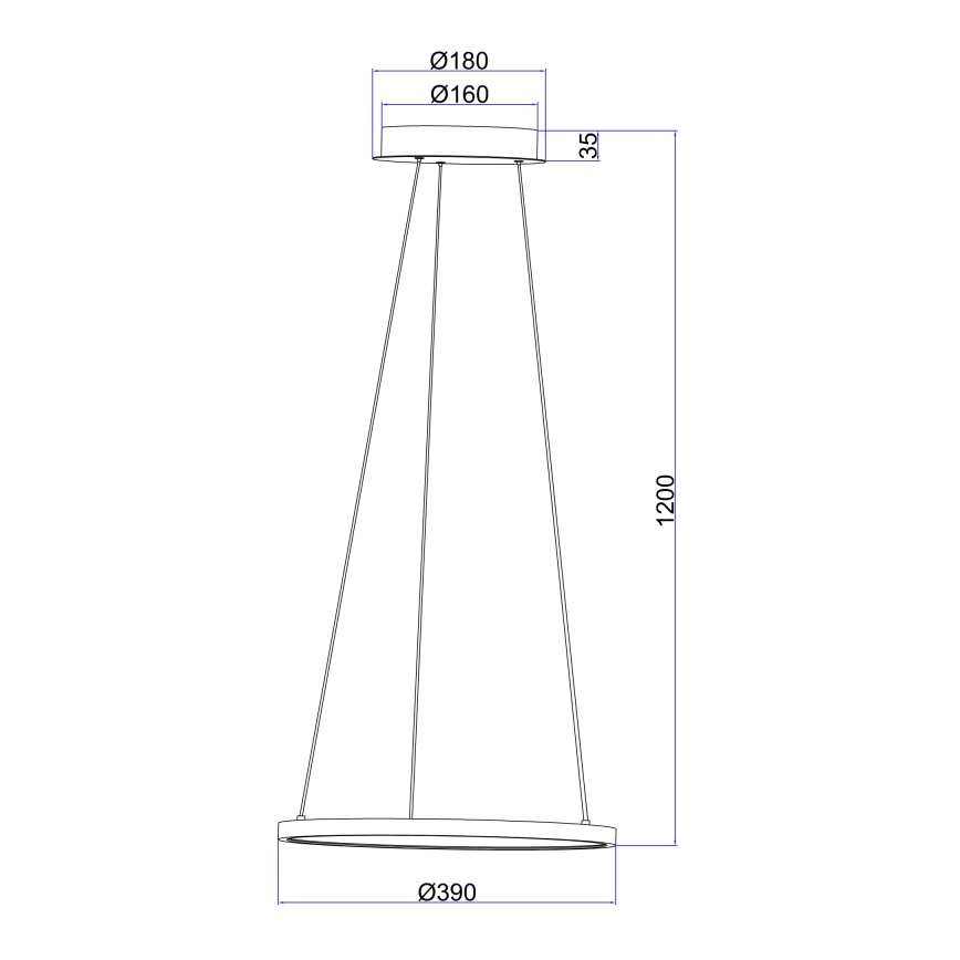 Globo - Candelabro suspenso LED LED/19W/230V