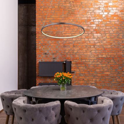 Globo - Candelabro suspenso LED LED/29W/230V castanho