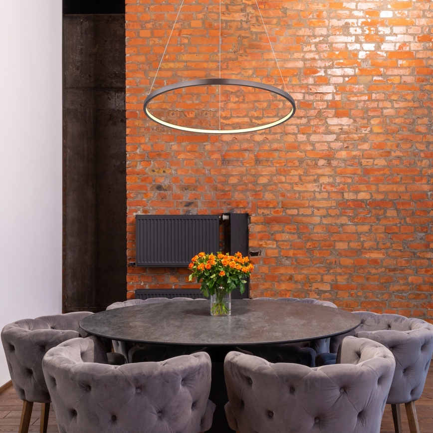 Globo - Candelabro suspenso LED LED/29W/230V castanho
