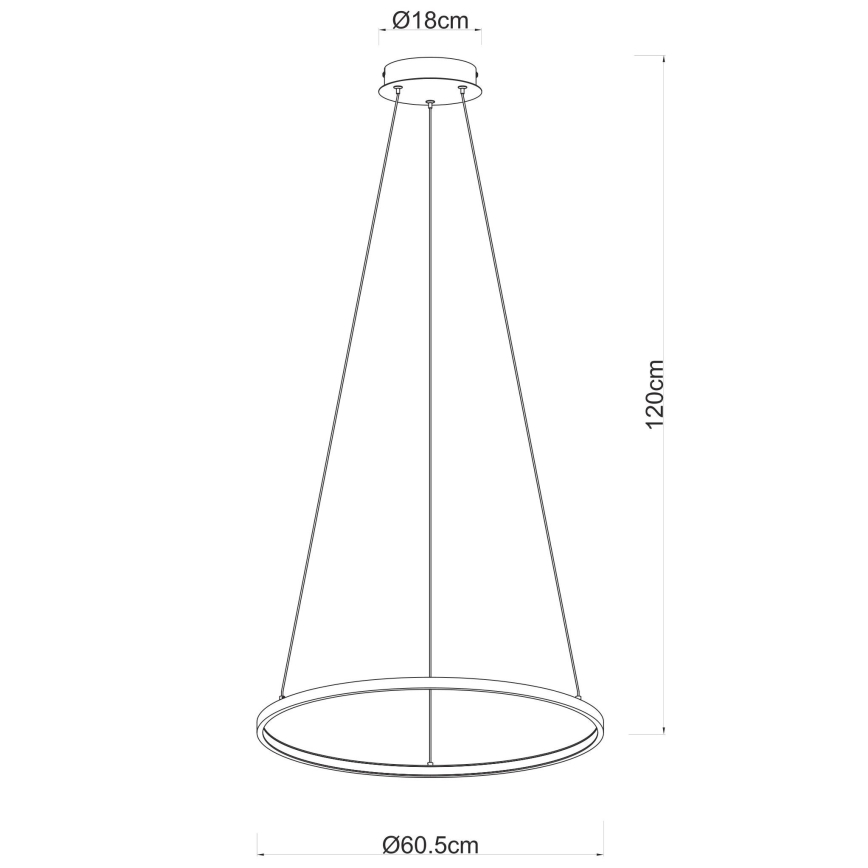 Globo - Candelabro suspenso LED LED/29W/230V castanho