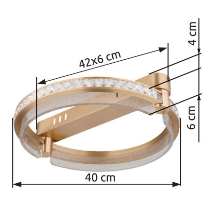 Globo - Iluminação de teto LED de cristal com regulação LED/36W/230V 2700K-6000K + comando