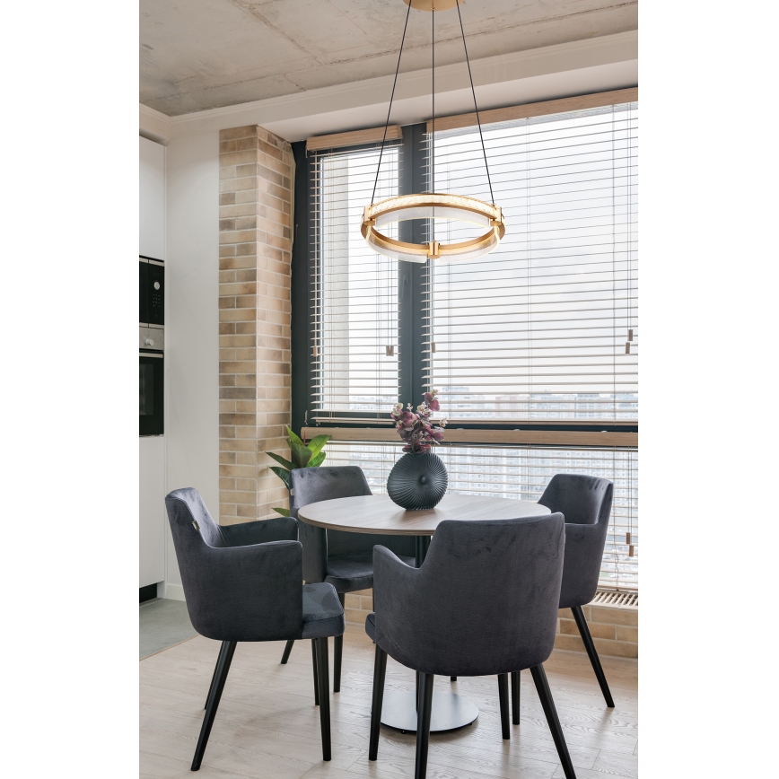 Globo - Candeeiro de cristal suspenso LED regulável LED/36W/230V 2700K-6000K + comando