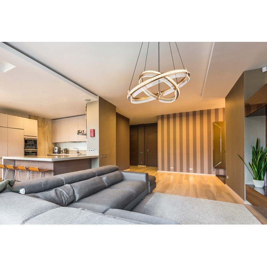 Globo - Candeeiro de cristal suspenso LED regulável  LED/78W/230V 2700K-6000K + comando