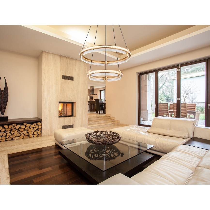 Globo - Candeeiro de cristal suspenso LED regulável  LED/78W/230V 2700K-6000K + comando