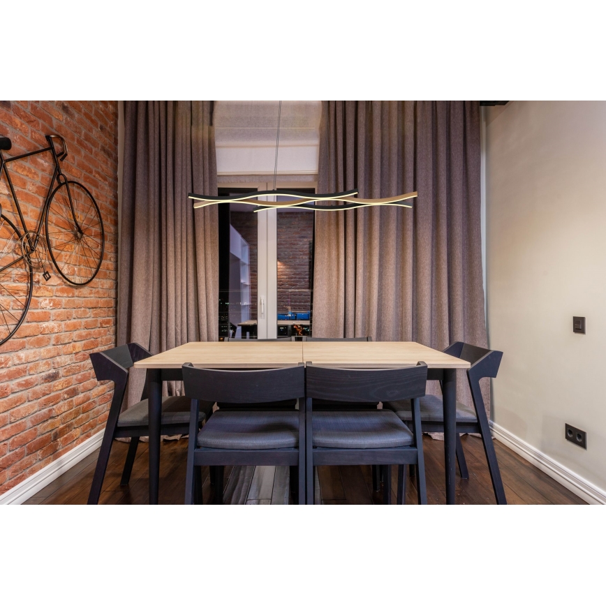 Globo - Candelabro suspenso LED LED/35W/230V preto/castanho