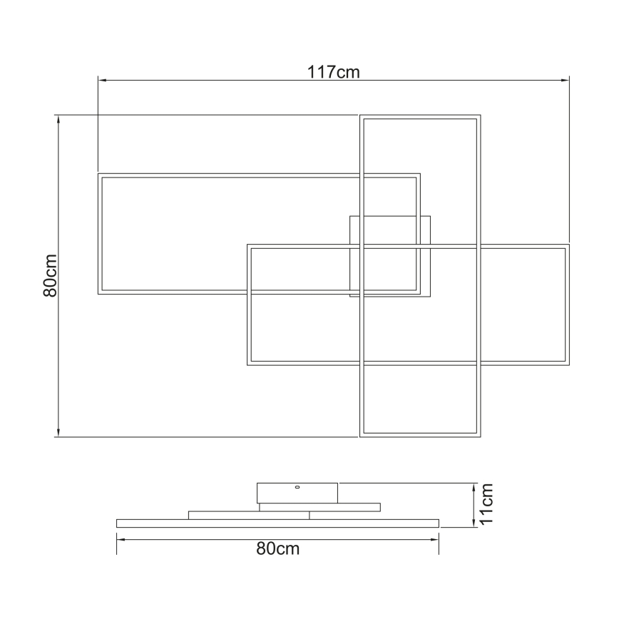 Globo - Iluminação de teto LED com regulação LED/100W/230V 3000-6000K + controlo remoto