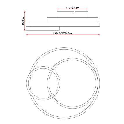 Globo - Iluminação de teto LED LED/36W/230V