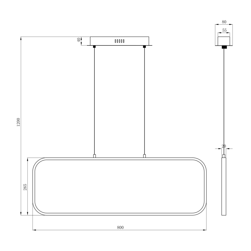 Globo - Candelabro suspenso LED LED/24W/230V