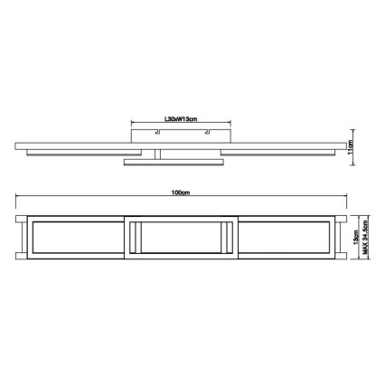 Globo - Iluminação de teto LED com regulação LED/30W/230V 2700-6500K + comando