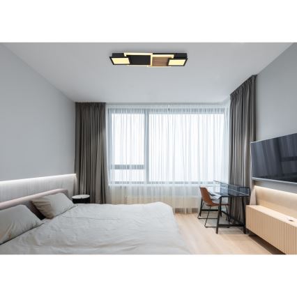 Globo 67279-30 - Candeeiro de tecto LED CAROLINE LED/30W/230V 25x71,5 cm bege/preto