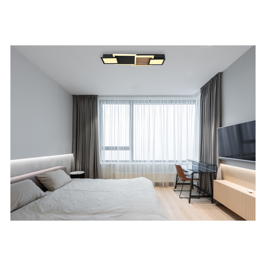 Globo 67279-30 - Candeeiro de tecto LED CAROLINE LED/30W/230V 25x71,5 cm bege/preto