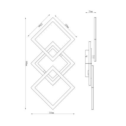 Globo - Candelabro integrado LED KERRY LED/30W/230V