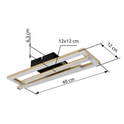 Globo - Iluminação de teto LED LED/24W/230V 4000K dourado