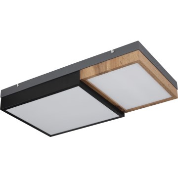 Globo 67286-30 - Candeeiro de tecto LED GUNDI LED/30W/230V 35x65 cm castanho/preto