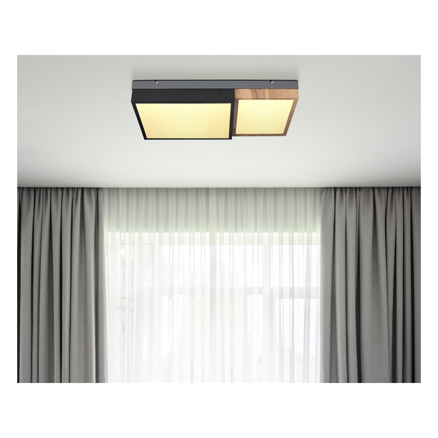 Globo 67286-30 - Candeeiro de tecto LED GUNDI LED/30W/230V 35x65 cm castanho/preto