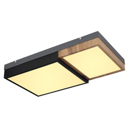 Globo 67286-30 - Candeeiro de tecto LED GUNDI LED/30W/230V 35x65 cm castanho/preto