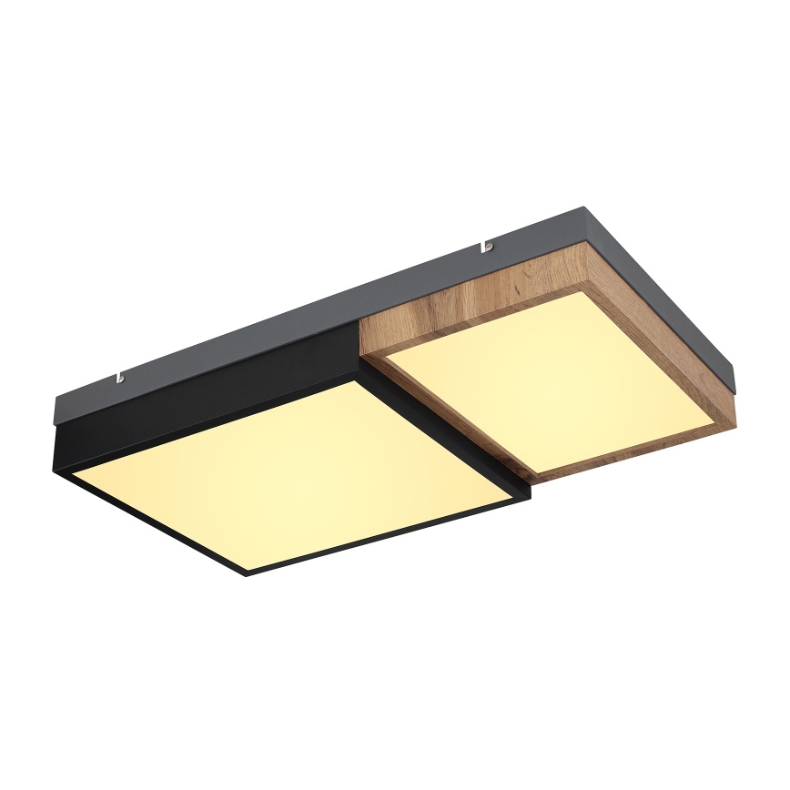 Globo 67286-30 - Candeeiro de tecto LED GUNDI LED/30W/230V 35x65 cm castanho/preto