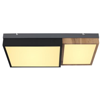 Globo 67286-30 - Candeeiro de tecto LED GUNDI LED/30W/230V 35x65 cm castanho/preto