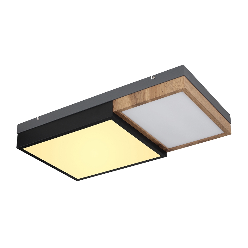 Globo 67286-30 - Candeeiro de tecto LED GUNDI LED/30W/230V 35x65 cm castanho/preto