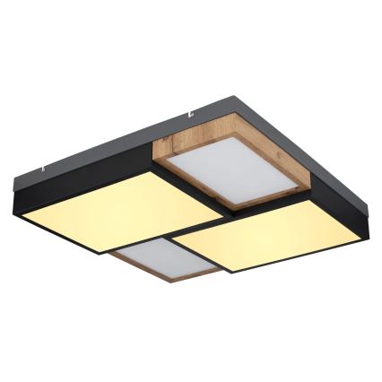 Globo 67286-50 - Candeeiro de Tecto LED GUNDI LED/50W/230V 60x60 cm castanho/preto