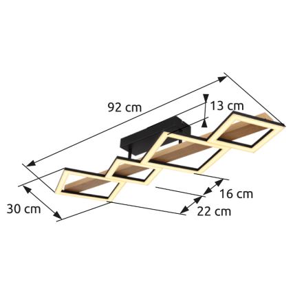 Globo - Iluminação de teto LED LED/35W/230V 3000K castanho