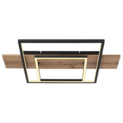 Globo 67289D - Candeeiro de tecto LED dimerizável VANNI LED/24W/230V 40x60 cm castanho/preto