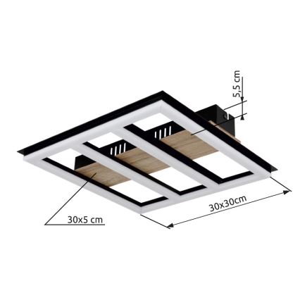 Globo - Iluminação de teto LED LED/18W/230V 3000K 30x30 cm