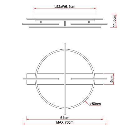 Globo - Iluminação de teto LED LED/44W/230V