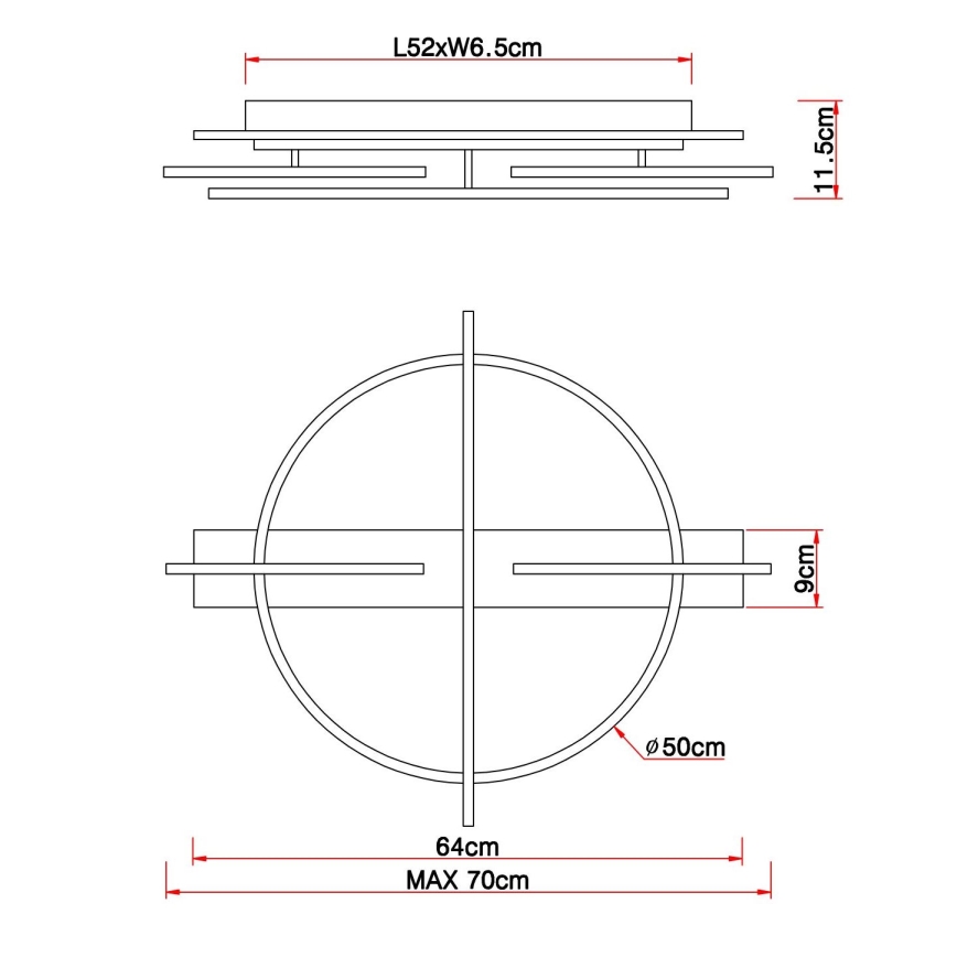 Globo - Iluminação de teto LED LED/44W/230V