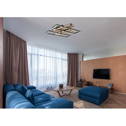 Globo 67299D1 - Candeeiro de tecto LED COLLI LED/48W/230V 52x60 cm castanho/preto