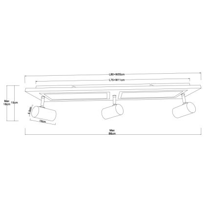 Globo - Foco LED LED/24W/230V + 3xGU10/5W
