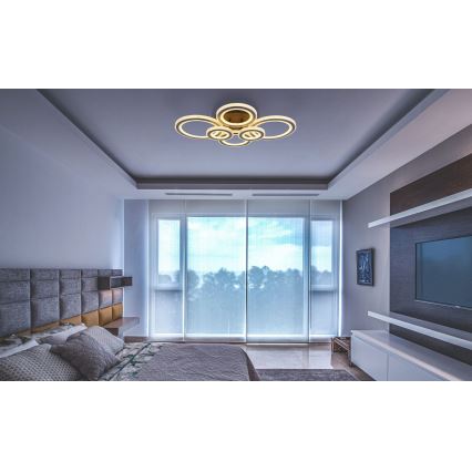 Globo - Luminária de teto LED dimmerizável LED/60W/230V 2700-6000K 56x78 cm antracite + controlo remoto