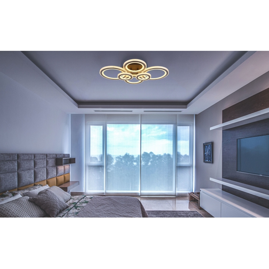 Globo - Luminária de teto LED dimmerizável LED/60W/230V 2700-6000K 56x78 cm antracite + controlo remoto