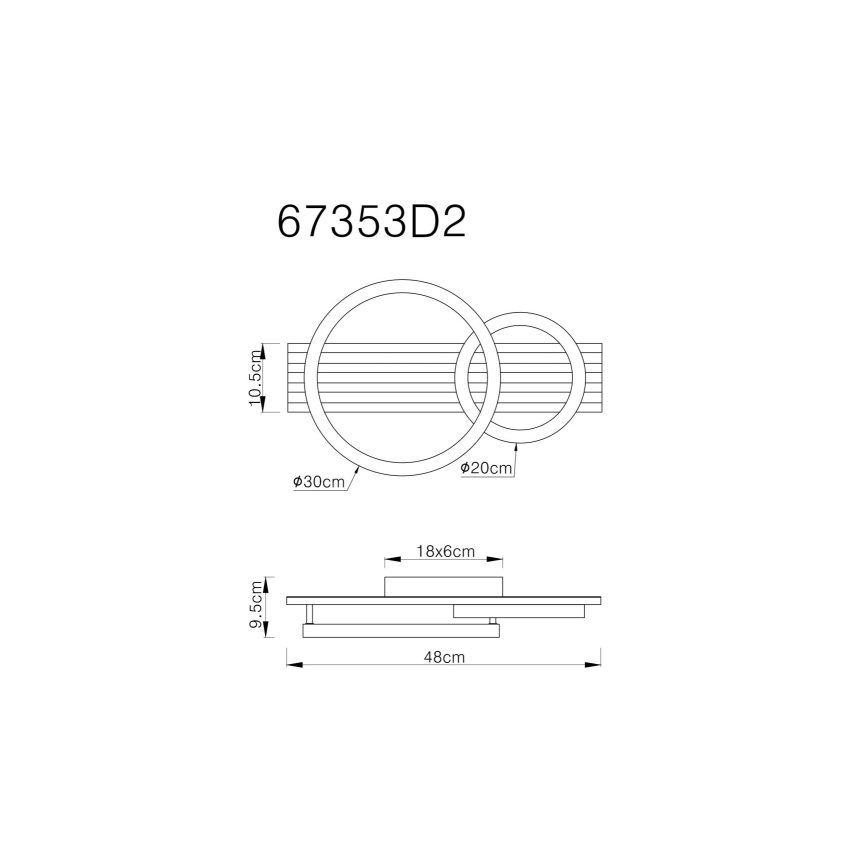 Globo - Iluminação de teto LED LED/18W/230V 3000K 30x48 cm