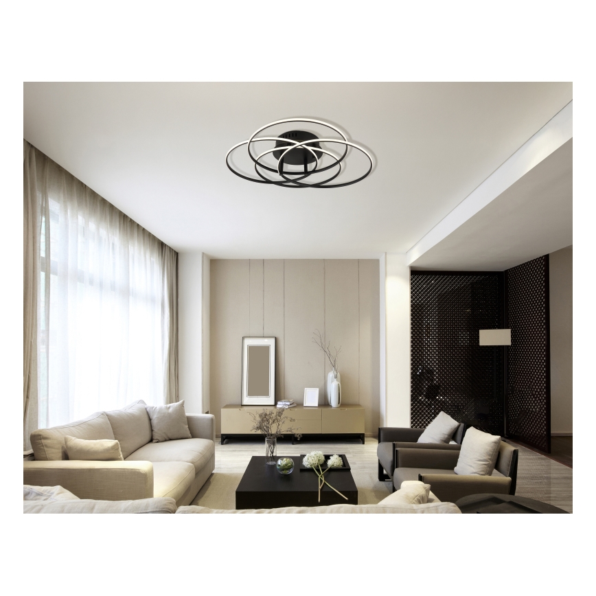 Globo - Iluminação de teto LED LED/55W/230V 4000K diâmetro 51,5 cm preto