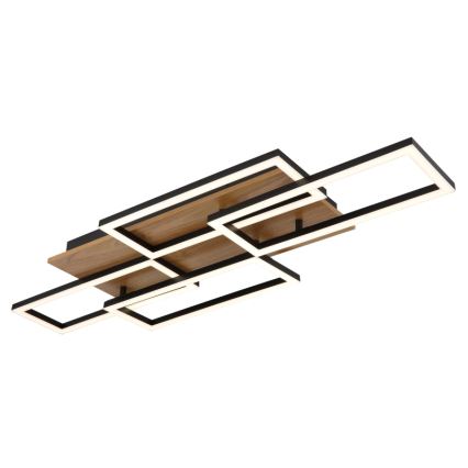 Globo - Candeeiro de teto LED regulável LED/40W/230V 2700-6500K 32,5x87,5 cm castanho/preto + comando remoto