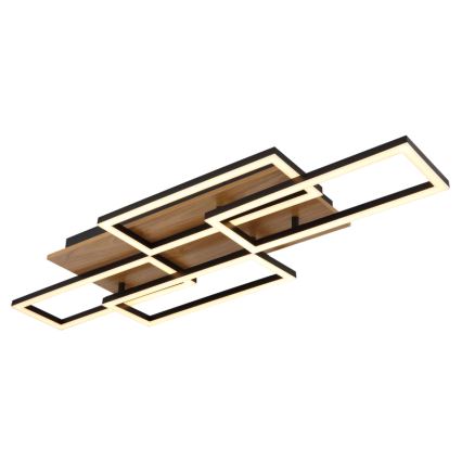 Globo - Candeeiro de teto LED regulável LED/40W/230V 2700-6500K 32,5x87,5 cm castanho/preto + comando remoto