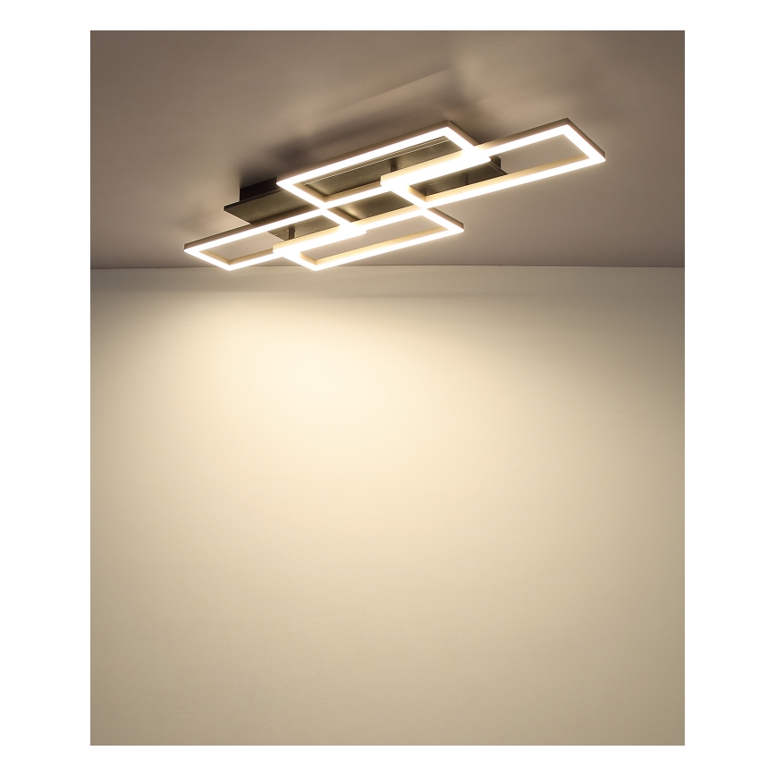 Globo - Candeeiro de teto LED dimerizável LED/40W/230V 2700-6500K 32,5x87,5 cm preto + controlo remoto