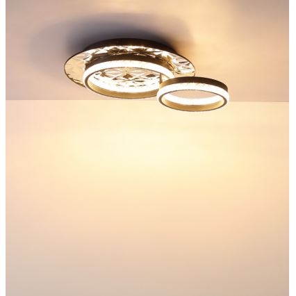 Globo - Iluminação de teto LED LED/24W/230V 3000K 40x50,5 cm preto/cromado brilhante
