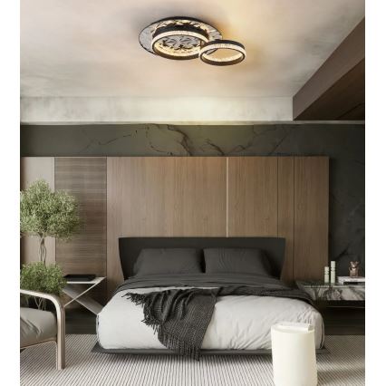 Globo - Iluminação de teto LED LED/24W/230V 3000K 40x50,5 cm preto/cromado brilhante