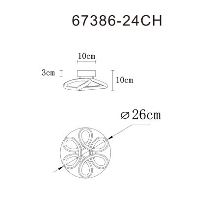 Globo - Iluminação de teto LED LED/24W/230V 2700/4000/6000K diâmetro 26 cm dourado